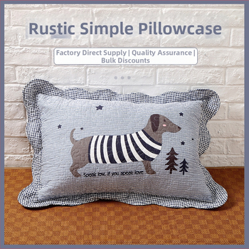 Siuvinėtas pagalvės užvalkalas, 100% medvilnė, kaimiškas korėjietiškas mielas stilius, tie-dye