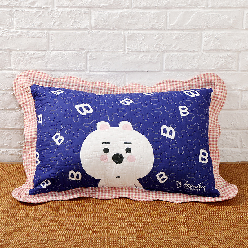 Siuvinėtas pagalvės užvalkalas, 100% medvilnė, kaimiškas korėjietiškas mielas stilius, tie-dye