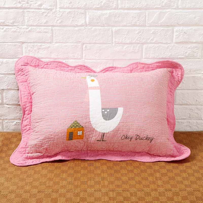 Siuvinėtas pagalvės užvalkalas, 100% medvilnė, kaimiškas korėjietiškas mielas stilius, tie-dye