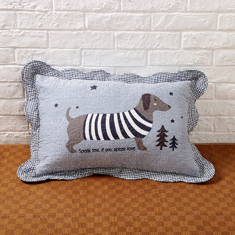 Siuvinėtas pagalvės užvalkalas, 100% medvilnė, kaimiškas korėjietiškas mielas stilius, tie-dye