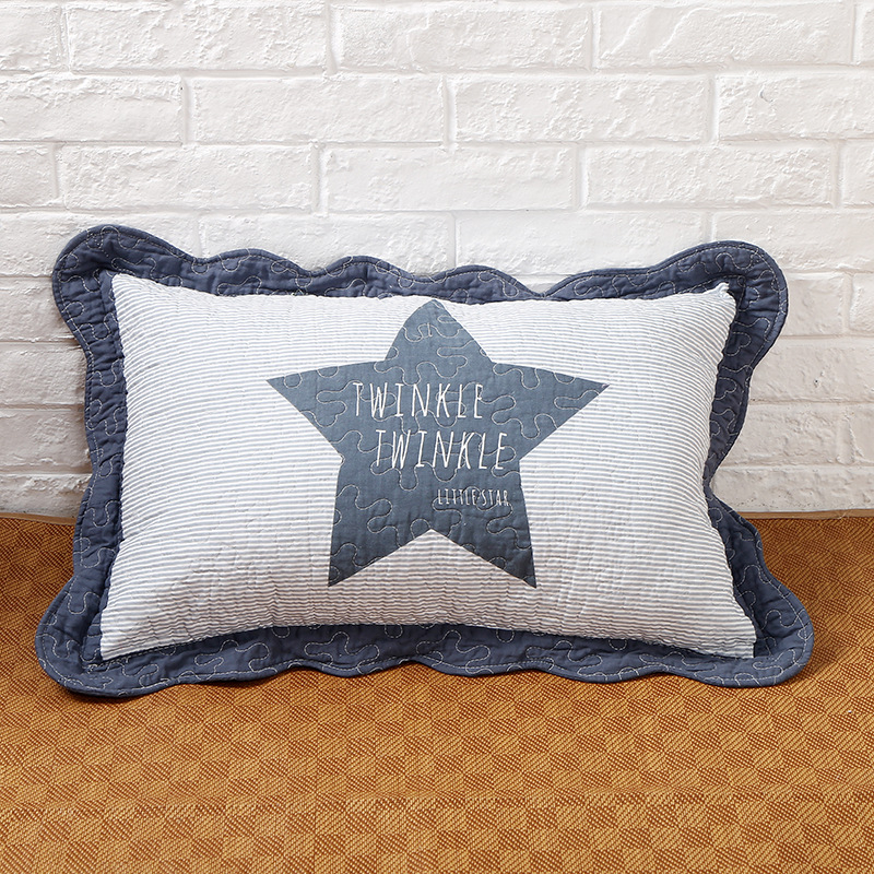 Siuvinėtas pagalvės užvalkalas, 100% medvilnė, kaimiškas korėjietiškas mielas stilius, tie-dye