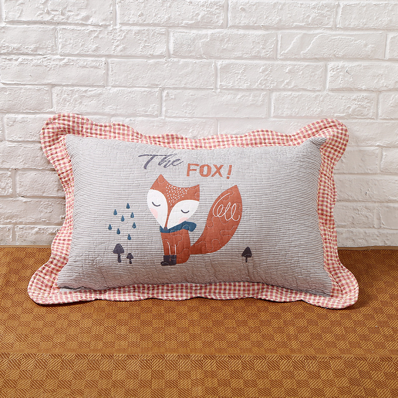 Siuvinėtas pagalvės užvalkalas, 100% medvilnė, kaimiškas korėjietiškas mielas stilius, tie-dye