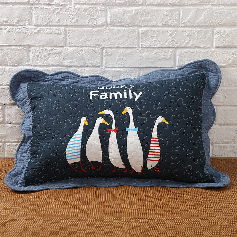 Siuvinėtas pagalvės užvalkalas, 100% medvilnė, kaimiškas korėjietiškas mielas stilius, tie-dye