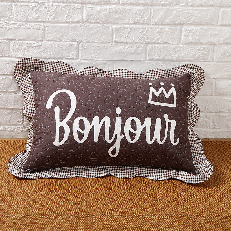 Siuvinėtas pagalvės užvalkalas, 100% medvilnė, kaimiškas korėjietiškas mielas stilius, tie-dye