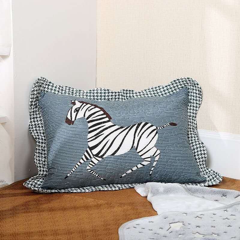 Siuvinėtas pagalvės užvalkalas, 100% medvilnė, kaimiškas korėjietiškas mielas stilius, tie-dye