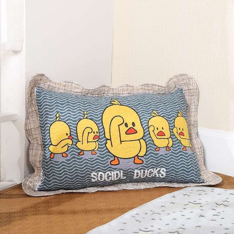 Siuvinėtas pagalvės užvalkalas, 100% medvilnė, kaimiškas korėjietiškas mielas stilius, tie-dye