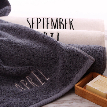 Medvilninis veido rankšluostis, 32S siūlai, siuvinėtas ir paprastos plokščios audinio, 100–120 g, pritaikomas