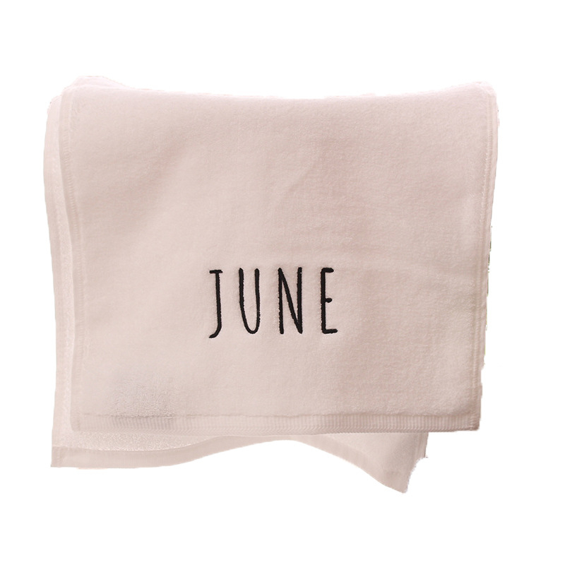 Medvilninis veido rankšluostis, 32S siūlai, siuvinėtas ir paprastos plokščios audinio, 100–120 g, pritaikomas