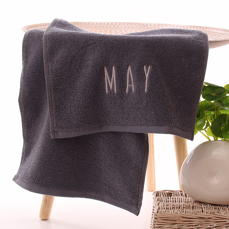 Medvilninis veido rankšluostis, 32S siūlai, siuvinėtas ir paprastos plokščios audinio, 100–120 g, pritaikomas