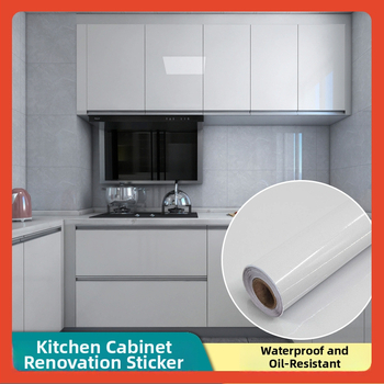 PVC стенен стикер за шкафове и мебели за обновяване; декоративно украсяване; едноцветен модел; 1 бр.; скандинавски стил.