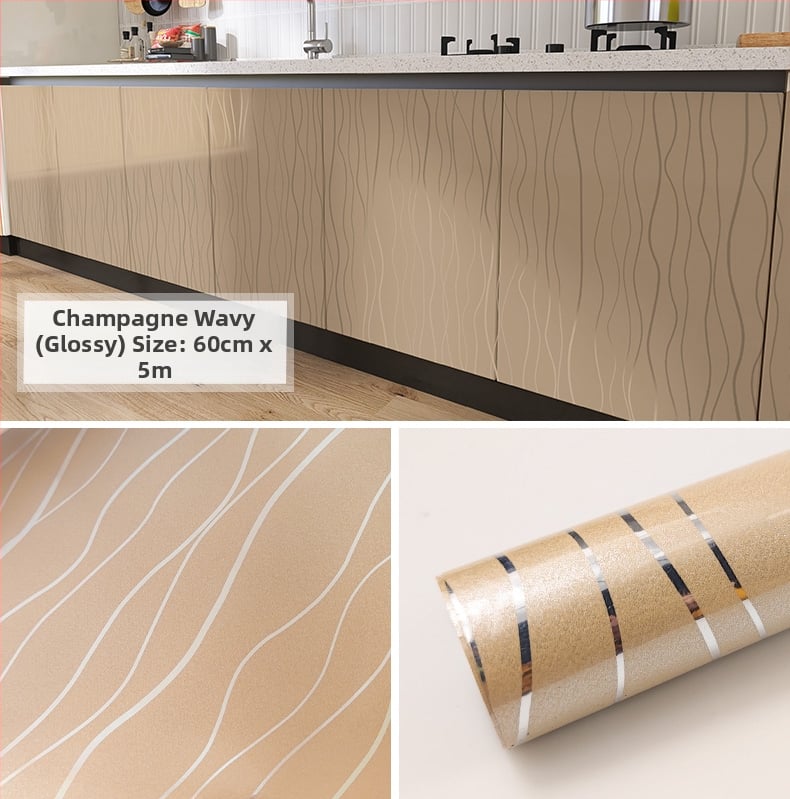 PVC стенен стикер за шкафове и мебели за обновяване; декоративно украсяване; едноцветен модел; 1 бр.; скандинавски стил.