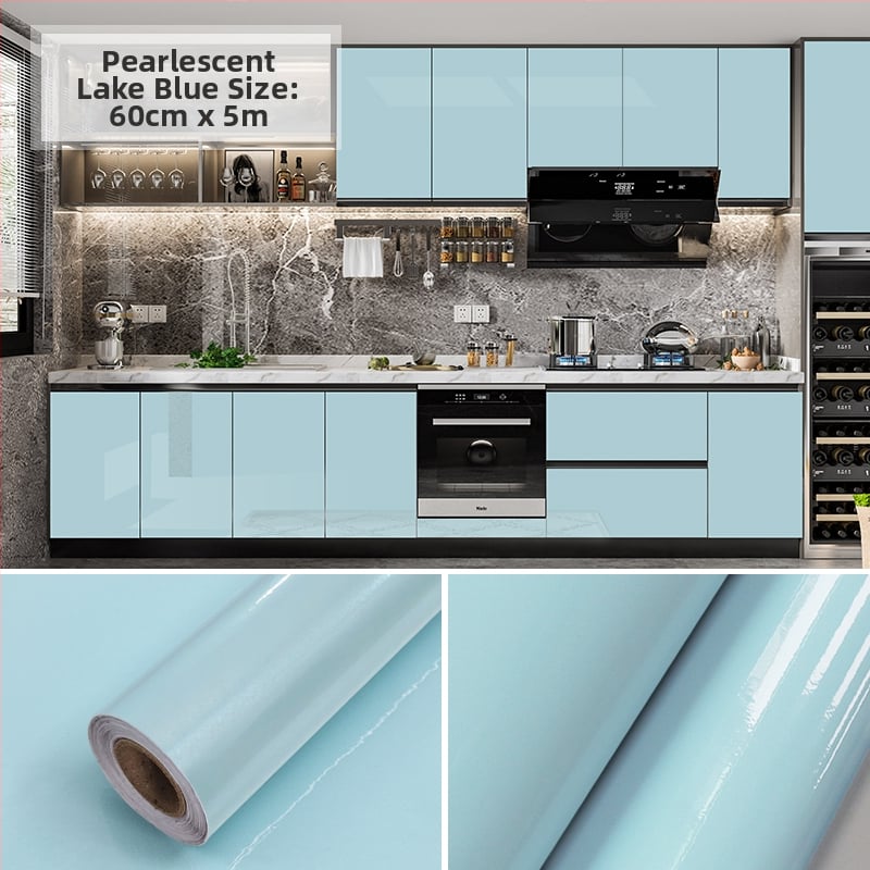 PVC стенен стикер за шкафове и мебели за обновяване; декоративно украсяване; едноцветен модел; 1 бр.; скандинавски стил.