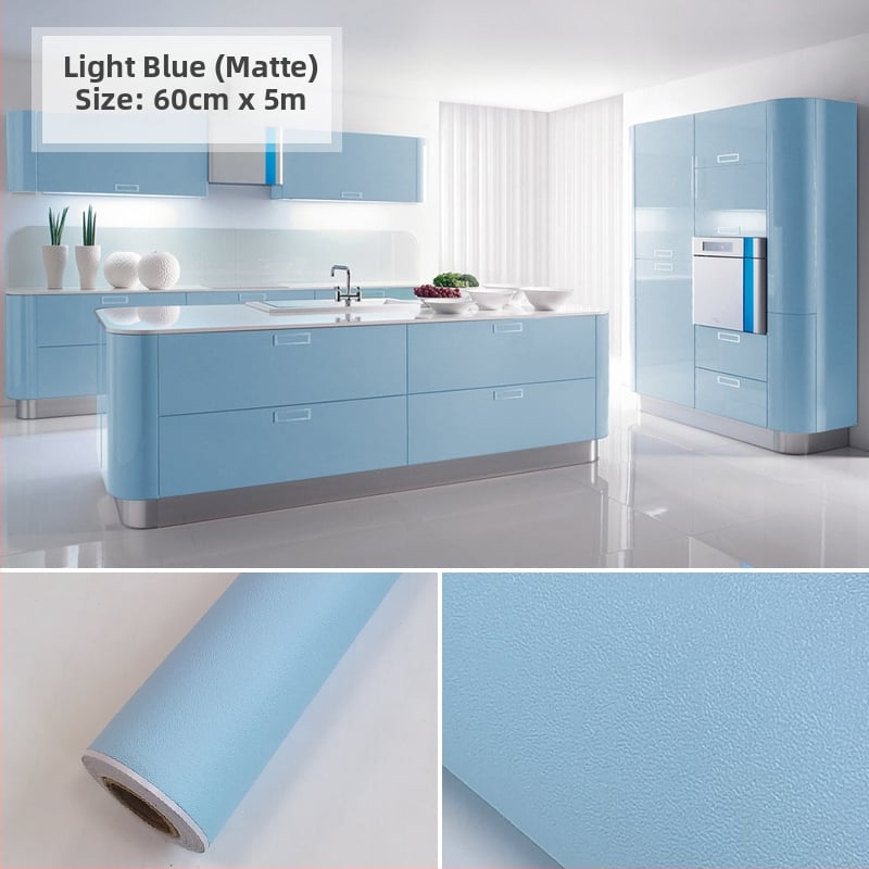 PVC стенен стикер за шкафове и мебели за обновяване; декоративно украсяване; едноцветен модел; 1 бр.; скандинавски стил.