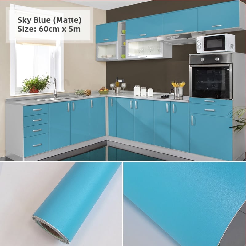 PVC стенен стикер за шкафове и мебели за обновяване; декоративно украсяване; едноцветен модел; 1 бр.; скандинавски стил.