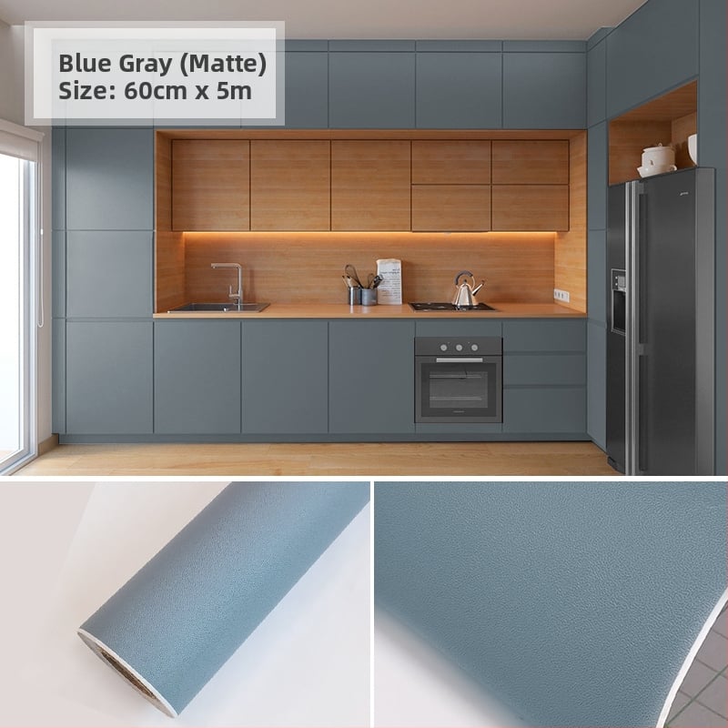 PVC стенен стикер за шкафове и мебели за обновяване; декоративно украсяване; едноцветен модел; 1 бр.; скандинавски стил.