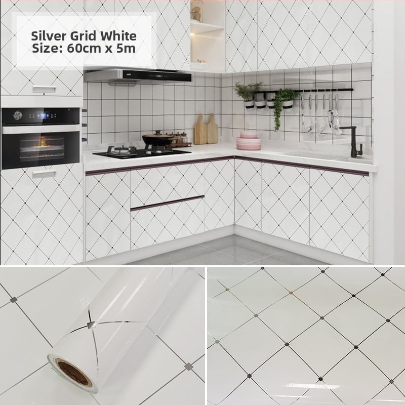 PVC стенен стикер за шкафове и мебели за обновяване; декоративно украсяване; едноцветен модел; 1 бр.; скандинавски стил.