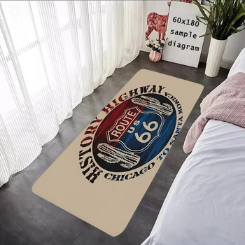 Подложка за под с флокирана повърхност, печатен дизайн, квадратна форма, миеща се