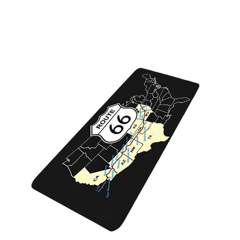 Подложка за под с флокирана повърхност, печатен дизайн, квадратна форма, миеща се