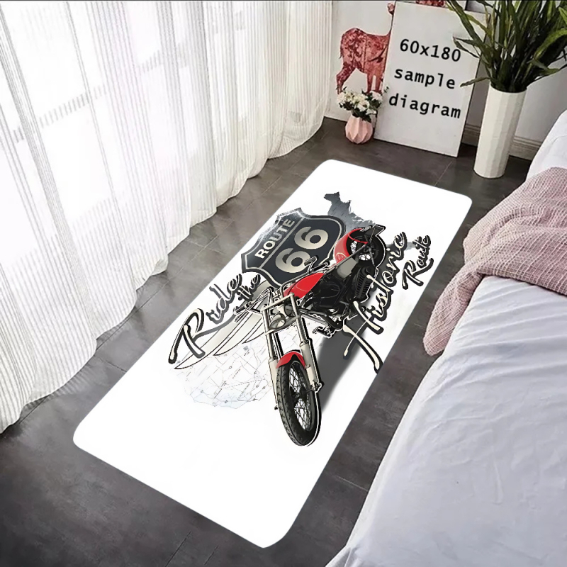 Подложка за под с флокирана повърхност, печатен дизайн, квадратна форма, миеща се