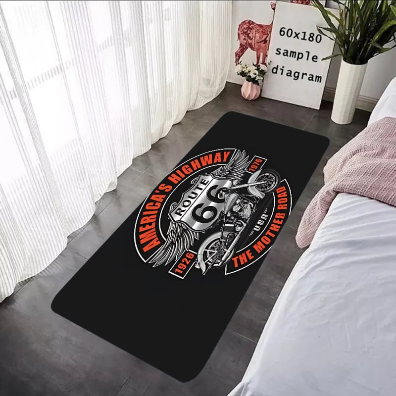 Подложка за под с флокирана повърхност, печатен дизайн, квадратна форма, миеща се