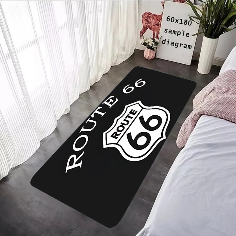 Подложка за под с флокирана повърхност, печатен дизайн, квадратна форма, миеща се