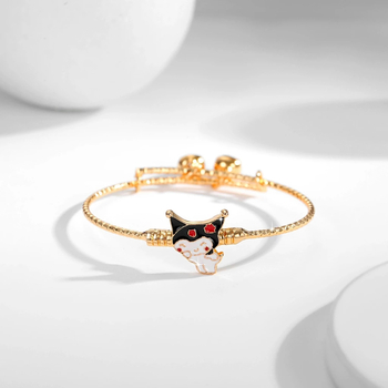 Vaikų vario su aukso dengimu juvelyrinių dirbinių rinkinys su drugelio ir kačiuko motyvais — karoliai, žiedas, auskarai, apyrankė, O formos grandinė (ruduo 2025)