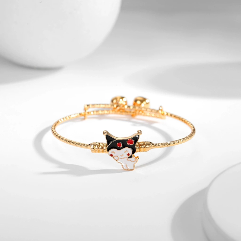 Vaikų vario su aukso dengimu juvelyrinių dirbinių rinkinys su drugelio ir kačiuko motyvais — karoliai, žiedas, auskarai, apyrankė, O formos grandinė (ruduo 2025)