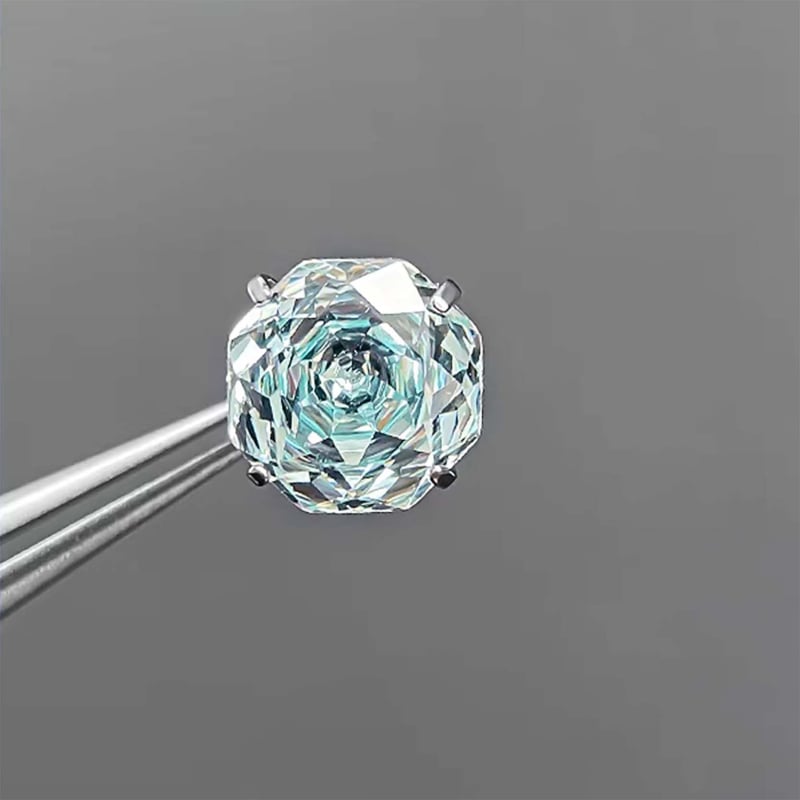 Geomeetrilised titanioum kõrvarõngad kaheksakandilise kujundusega, tsirkoon, G23 titani sulam, sisemine kinnitus