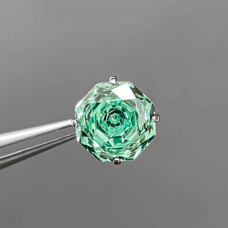 Geomeetrilised titanioum kõrvarõngad kaheksakandilise kujundusega, tsirkoon, G23 titani sulam, sisemine kinnitus