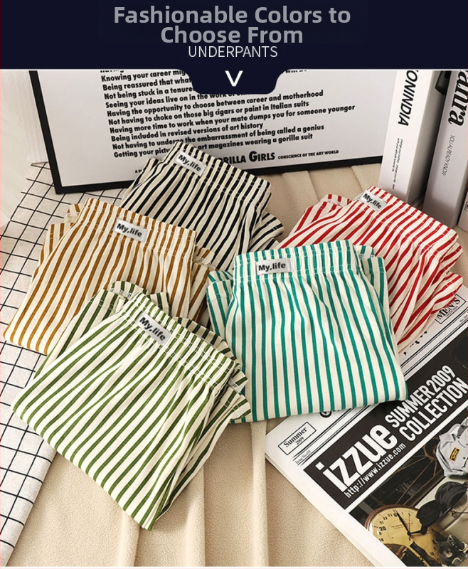 Мъжки памучни боксерки, свободен крой, модел райета/мрежа, основен плат 95-100% памук, средна талия