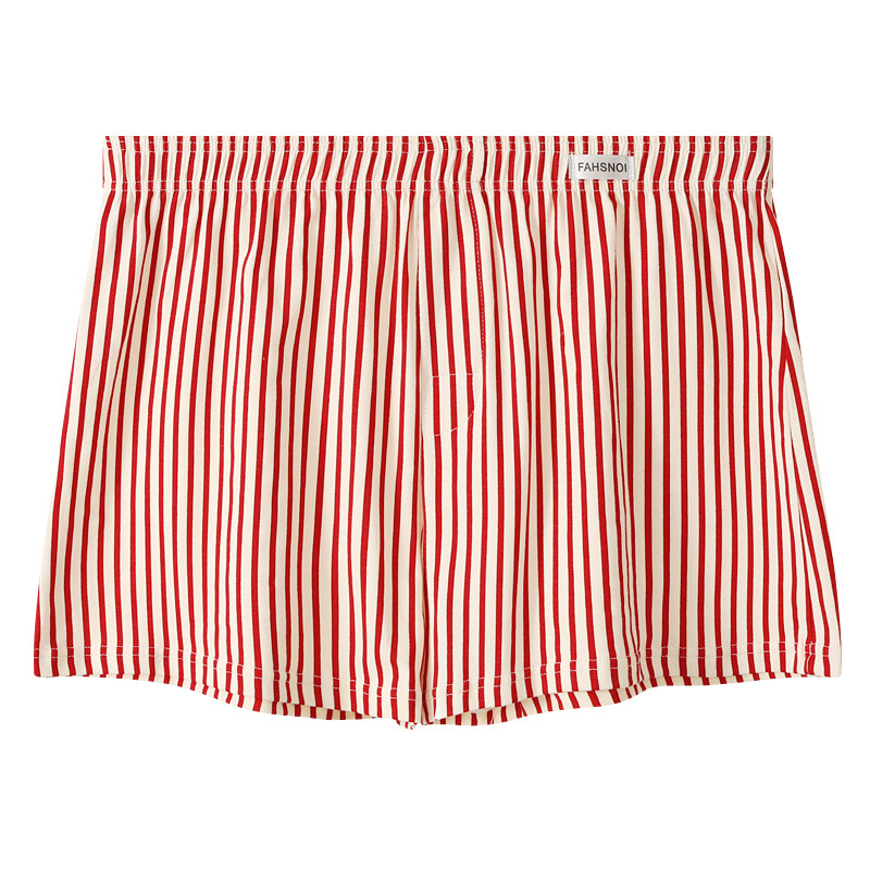 Мъжки памучни боксерки, свободен крой, модел райета/мрежа, основен плат 95-100% памук, средна талия