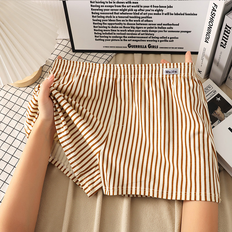 Мъжки памучни боксерки, свободен крой, модел райета/мрежа, основен плат 95-100% памук, средна талия