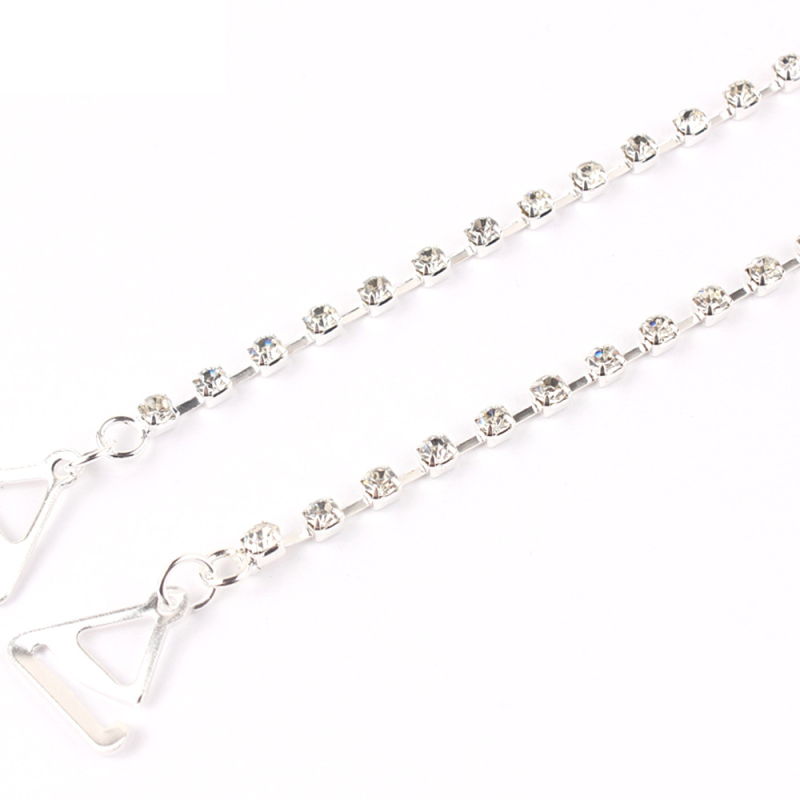 Carefree fish Rhinestone презрамки за сутиен – Неслизащи се, невидими, регулируеми метални презрамки с кристали и перли