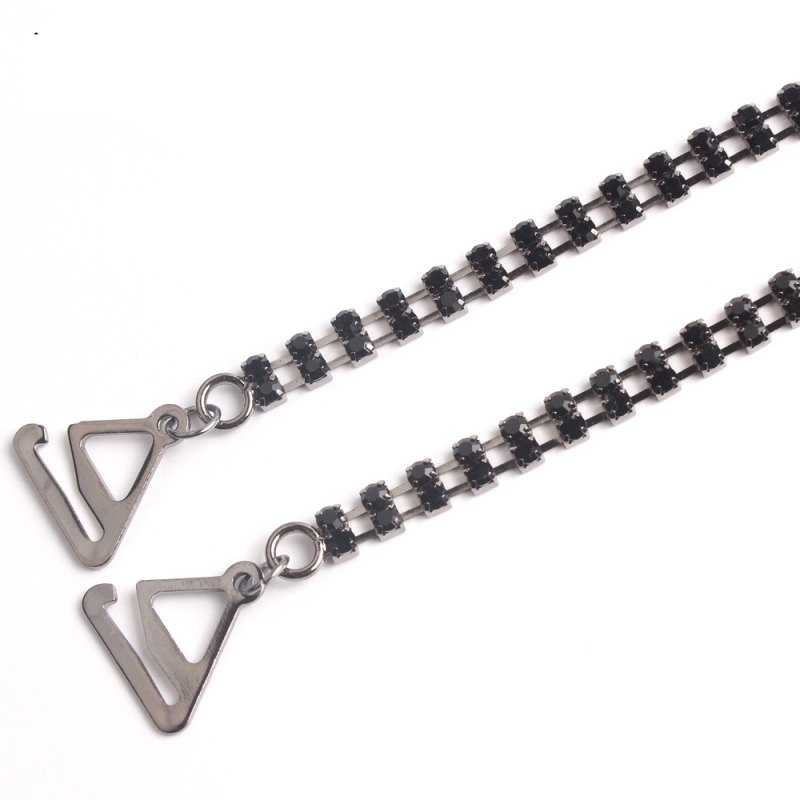 Carefree fish Rhinestone презрамки за сутиен – Неслизащи се, невидими, регулируеми метални презрамки с кристали и перли