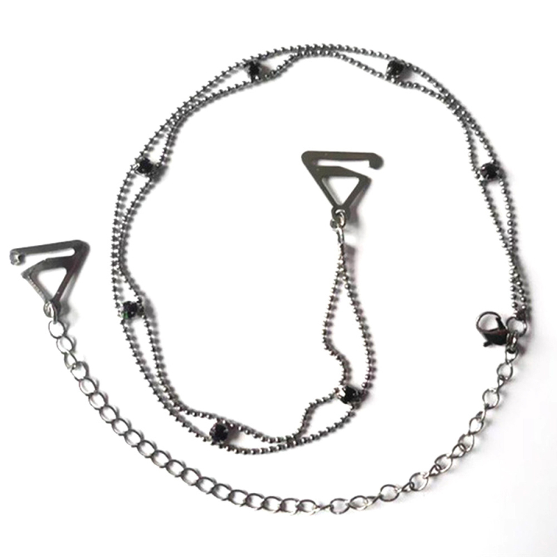 Carefree fish Rhinestone презрамки за сутиен – Неслизащи се, невидими, регулируеми метални презрамки с кристали и перли