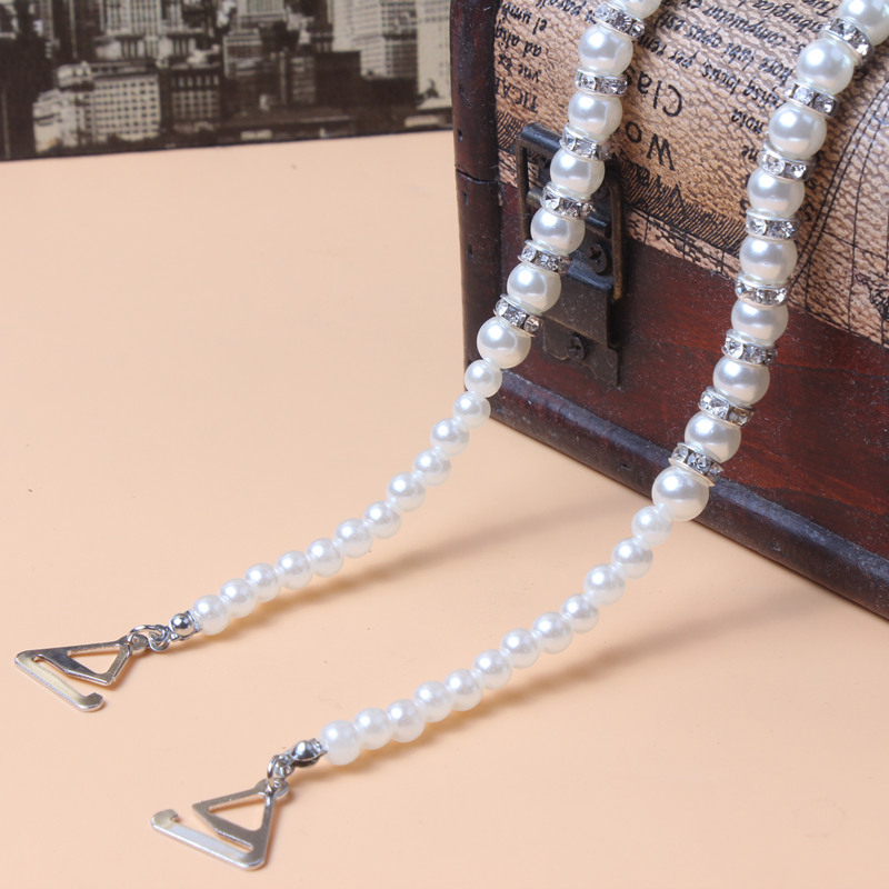 Carefree fish Rhinestone презрамки за сутиен – Неслизащи се, невидими, регулируеми метални презрамки с кристали и перли