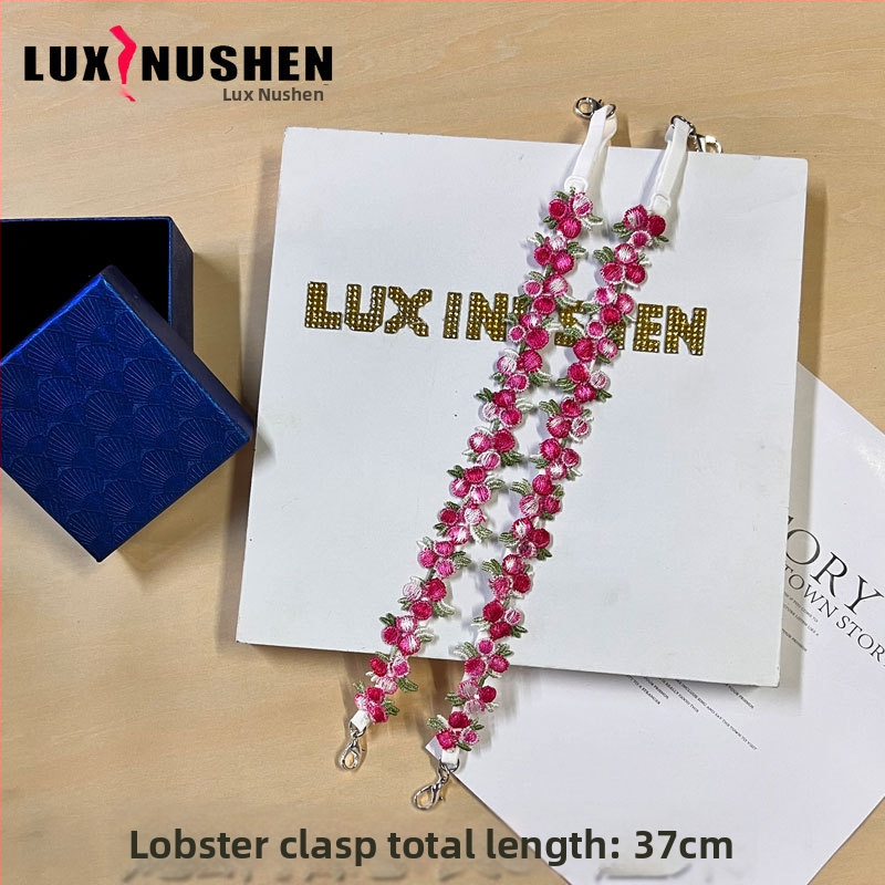 Κεντημένο δαντελένιο φόρεμα-slip με λεπτές τιράντες, νάιλον, διαφανείς λεπτομέρειες, άνοιξη 2024