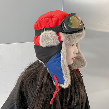 Vaikų Lei Feng skrybėlė žiemai, kupolo viršus, be krašto, 6–12 mėnesių ir 1–2 metų amžiaus