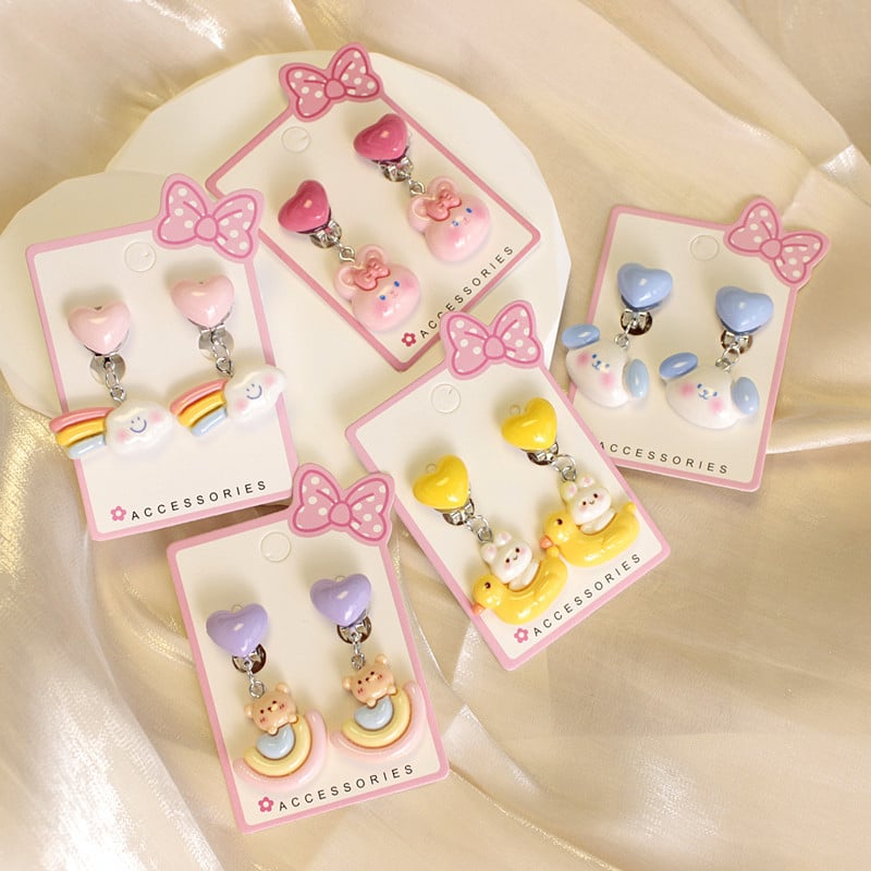 Dječje naušnice na klipsu | Ručno izrađene, Mittiz, plastika/smola, Séria Princeza, Likovi iz crtanih filmova