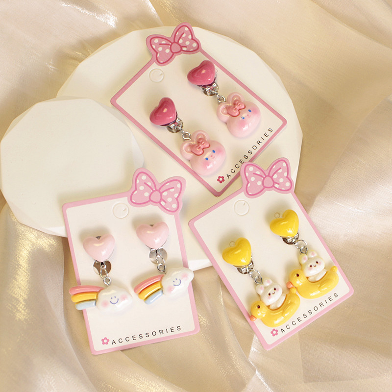 Dječje naušnice na klipsu | Ručno izrađene, Mittiz, plastika/smola, Séria Princeza, Likovi iz crtanih filmova