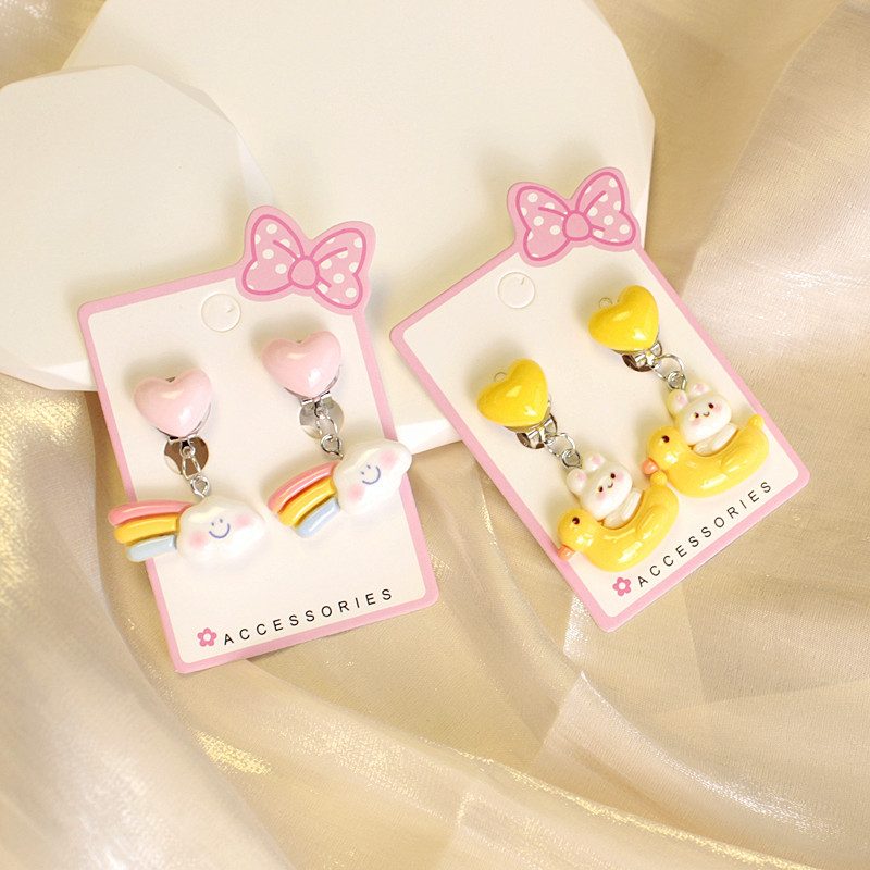 Dječje naušnice na klipsu | Ručno izrađene, Mittiz, plastika/smola, Séria Princeza, Likovi iz crtanih filmova