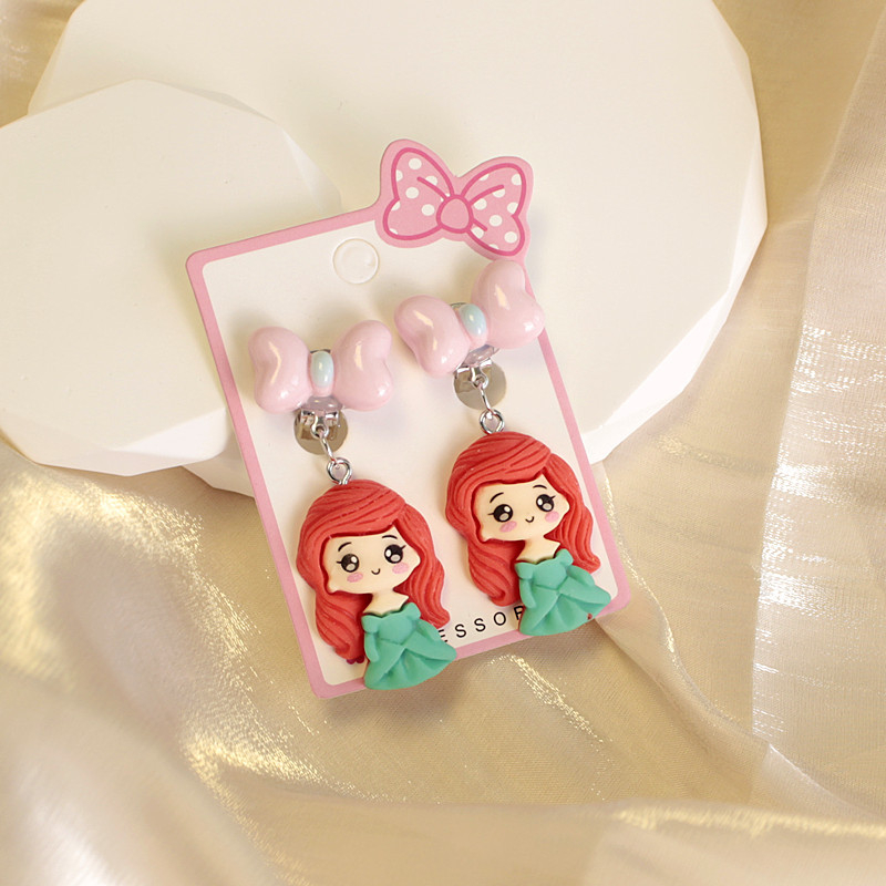 Dječje naušnice na klipsu | Ručno izrađene, Mittiz, plastika/smola, Séria Princeza, Likovi iz crtanih filmova