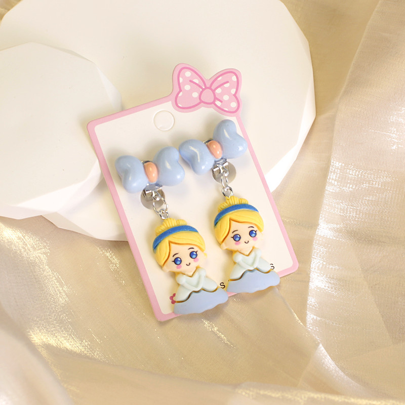 Dječje naušnice na klipsu | Ručno izrađene, Mittiz, plastika/smola, Séria Princeza, Likovi iz crtanih filmova