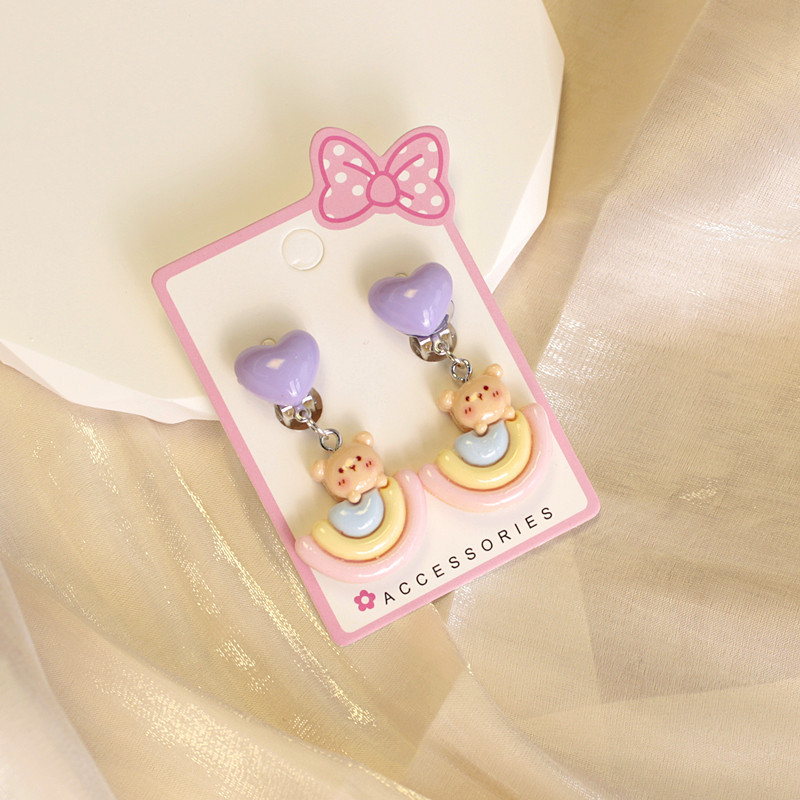 Dječje naušnice na klipsu | Ručno izrađene, Mittiz, plastika/smola, Séria Princeza, Likovi iz crtanih filmova