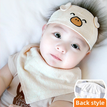 Medvilninė kūdikių kepurė, kvėpuojanti ir šilta, plonas dizainas, 0–12 mėnesių, pavasaris, siuvinėjimas