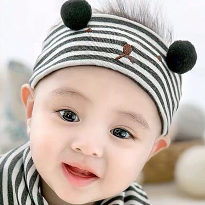 Medvilninė kūdikių kepurė, kvėpuojanti ir šilta, plonas dizainas, 0–12 mėnesių, pavasaris, siuvinėjimas