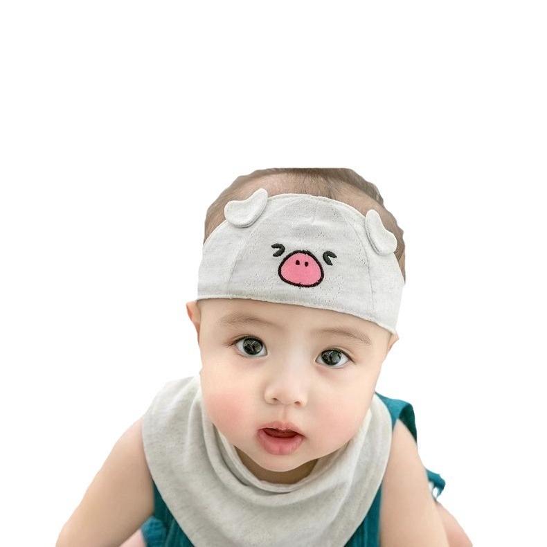 Medvilninė kūdikių kepurė, kvėpuojanti ir šilta, plonas dizainas, 0–12 mėnesių, pavasaris, siuvinėjimas
