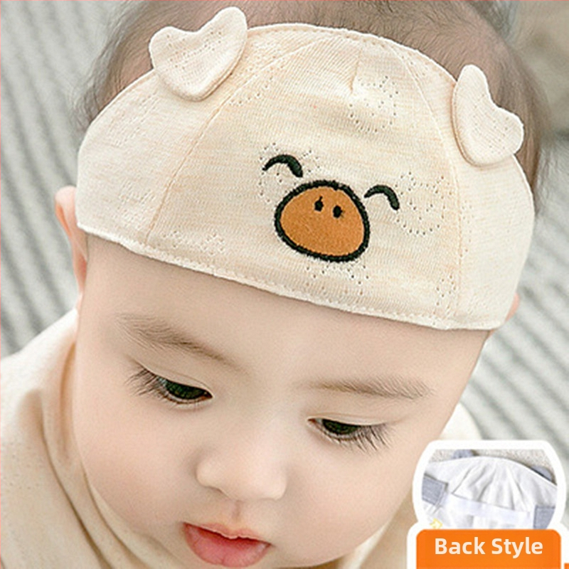Medvilninė kūdikių kepurė, kvėpuojanti ir šilta, plonas dizainas, 0–12 mėnesių, pavasaris, siuvinėjimas