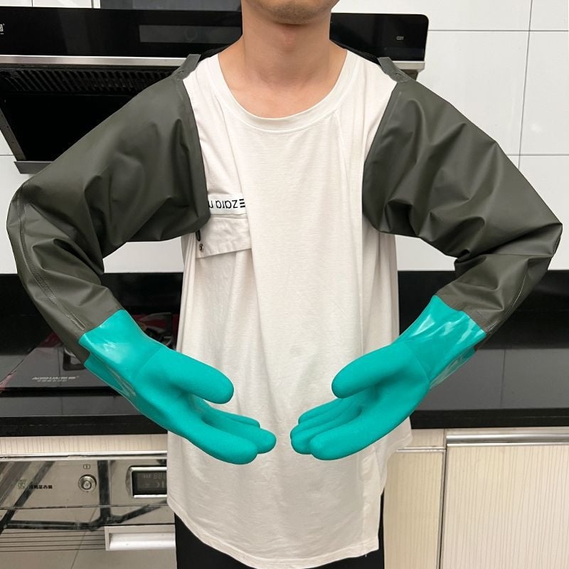 Pramoninės žvejybos pirštinės – alyvoms atsparios, vandeniui atsparios, neslystančios, rūgštims ir šarminėms atsparios, dilimui atsparios