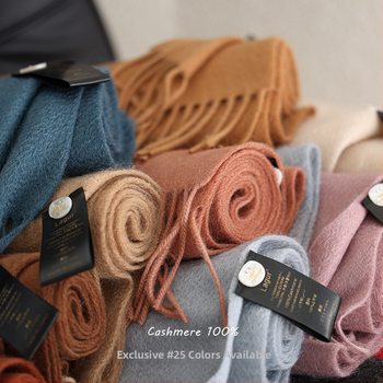 Blue enough Σάλι από 100% cashmere, ύφανση warp knitting, ζεστό για τον χειμώνα, unisex